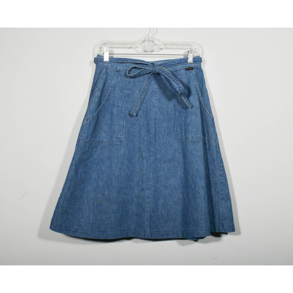 Vintage Wrangler Cotton Full Wrap A Line Flared Western Apron Skirt 28" Waist